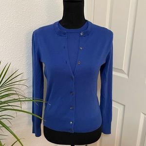J. Crew || Blue Cardigan and Tank Top Set